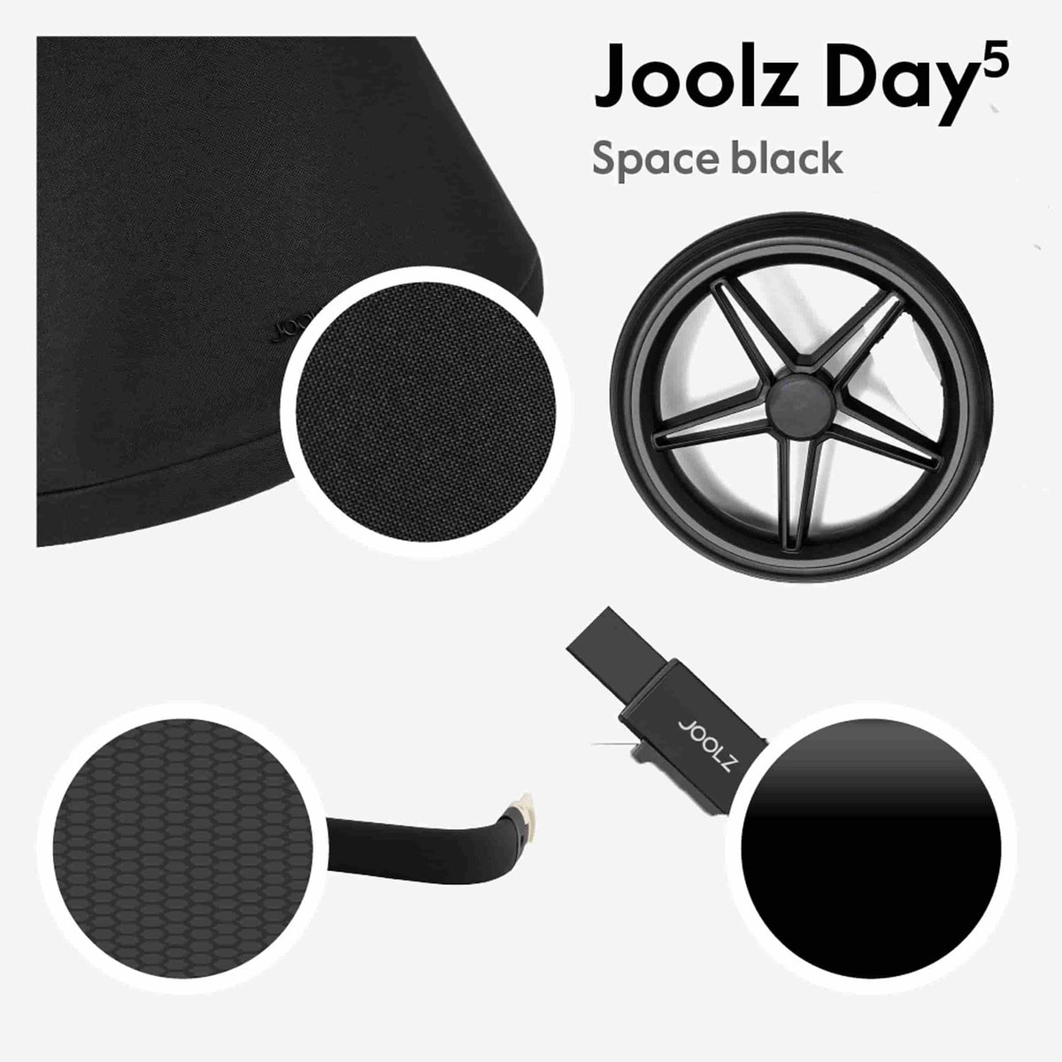 Joolz Day5 Carrinho de Bebé - 3 em 1 dos 0 aos 4 anos - Space black