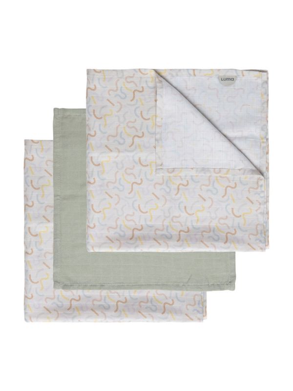 Luma Pack 3 Musselinas 70x70 - Linhas