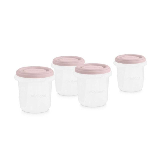 Miniland Conjunto de 4 Recipientes 250ml - Blush
