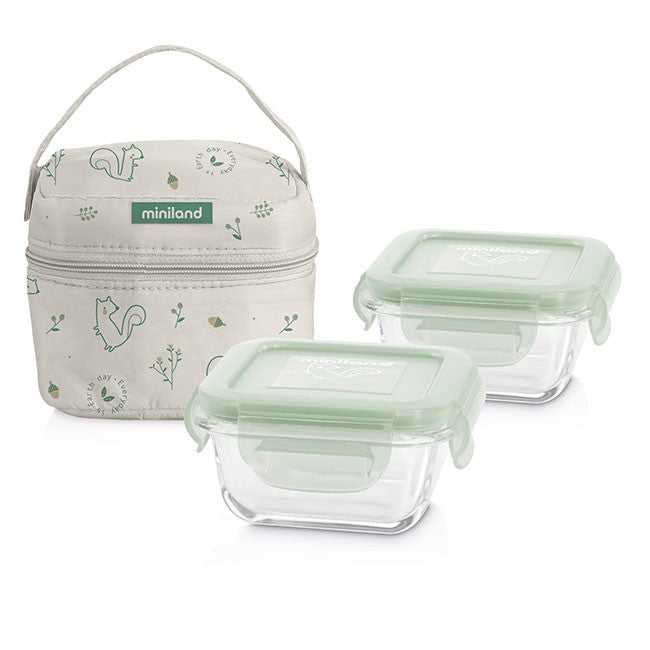 Miniland Conjunto de 2 Recipientes Natusquare - Chip