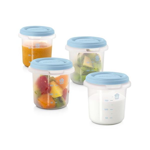 Miniland Conjunto de 4 Recipientes 250ml - Azul