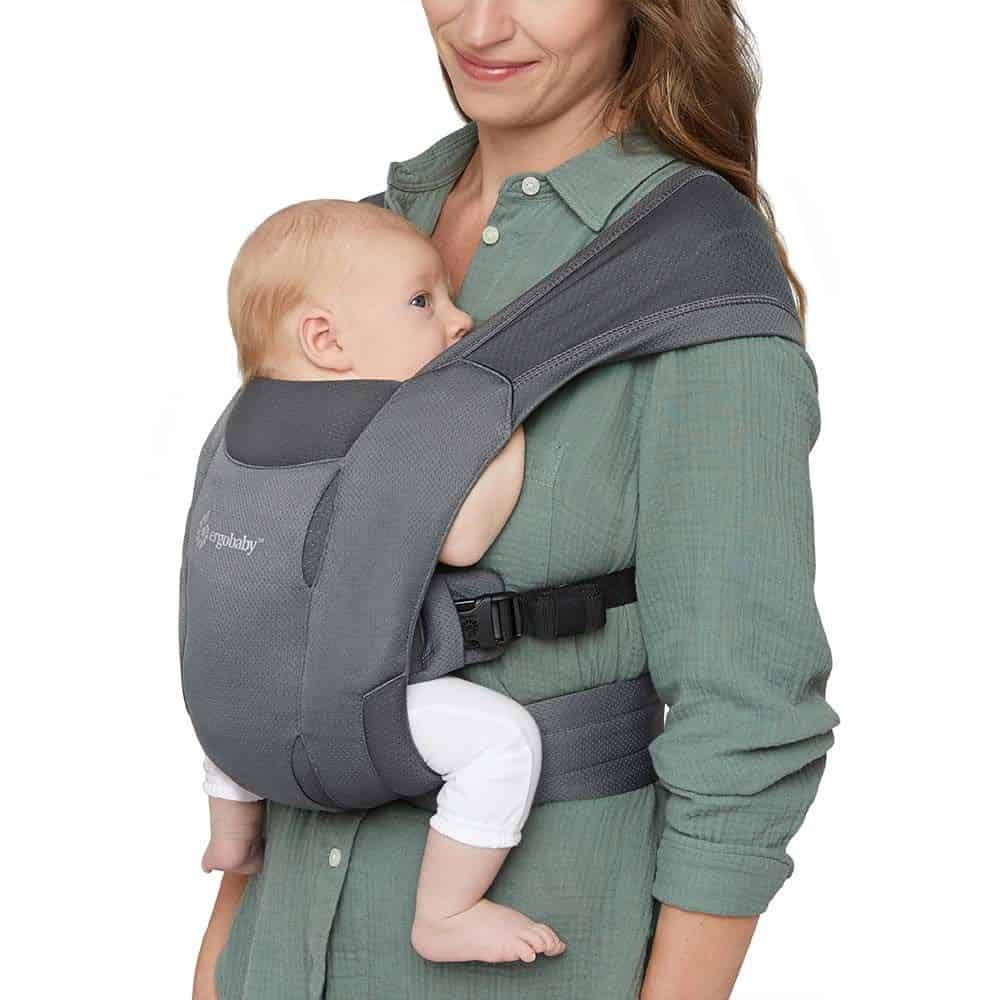 Ergobaby Embrace Soft Air Mesh Gris Grafito - Mochila Portabebé