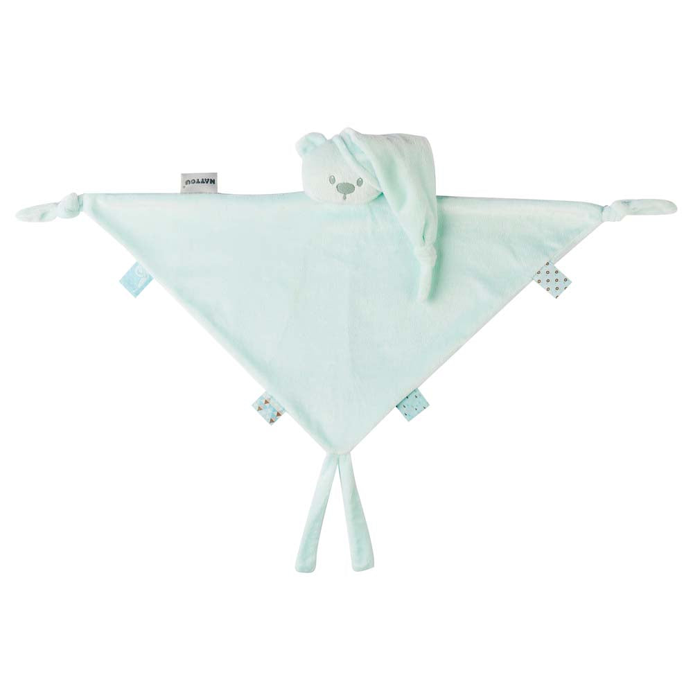 Nattou Lapidou Maxi Doudou Urso 100% Reciclado - Menta