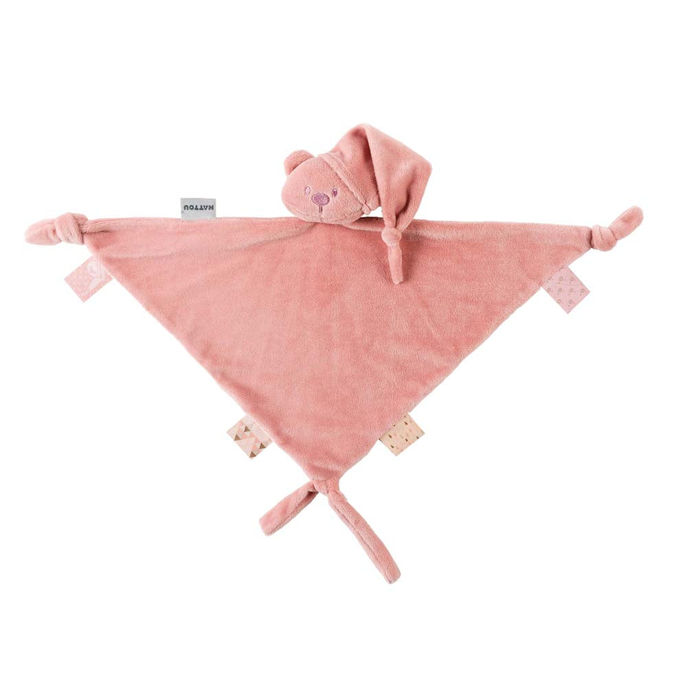 Nattou Lapidou Maxi Doudou Urso 100% Reciclado - Rosa