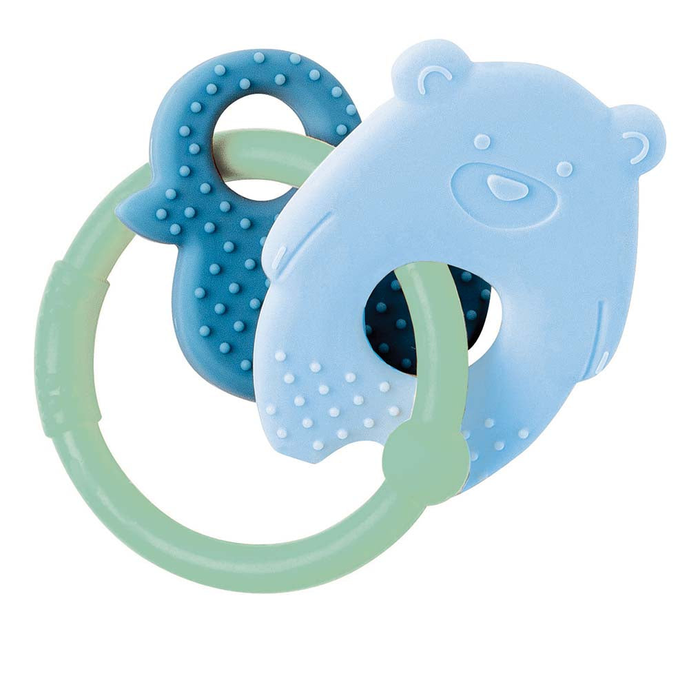 Nattou Roca Silicone - Urso+Pato Aro Verde