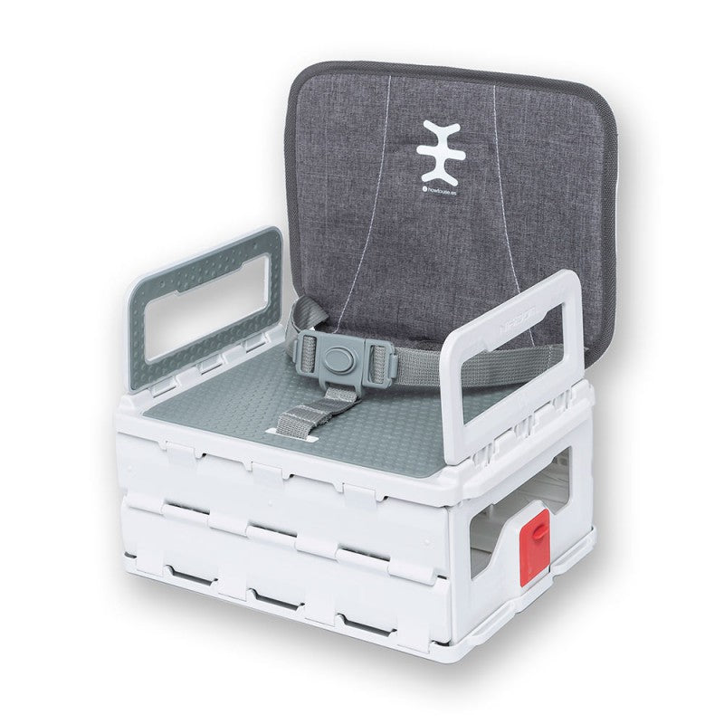 Nikidom - Cadeira de Refeição Portátil Flat - Heather Grey