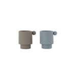 OYOY - 2 Copos - Dusty Blue / Clay
