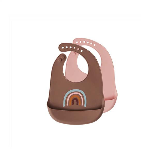 OYOY - Pack de 2 Babetes Silicone - Rainbow