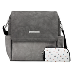 Petunia Boxy Backpack - Pewter Matte Leatherette