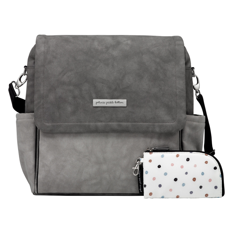 Petunia Boxy Backpack - Pewter Matte Leatherette