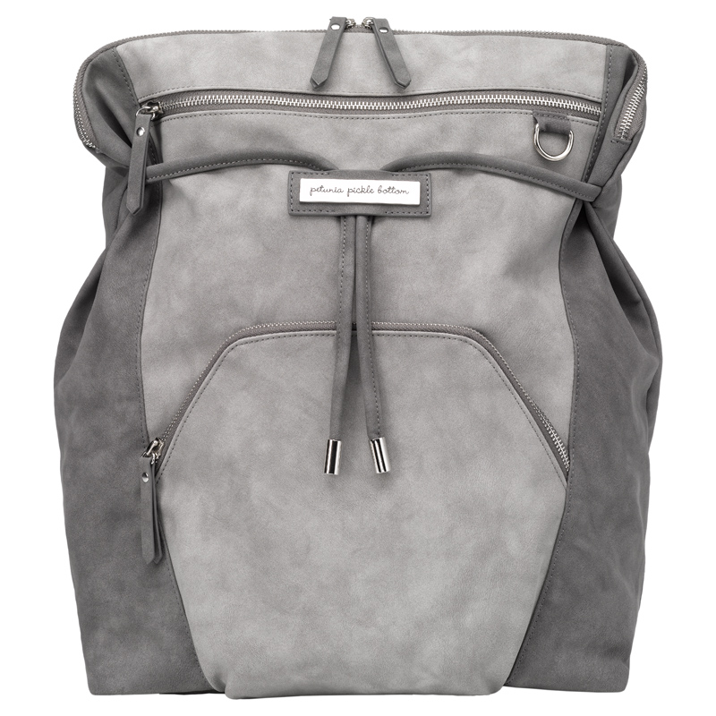 Petunia Mochila Cinch Convertível Backpack - Pewter Grey Matte Leatherette