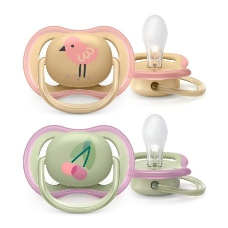 Philips Avent - 2 Chupetas - Ultra Air Trendy 0-6 M - Menina
