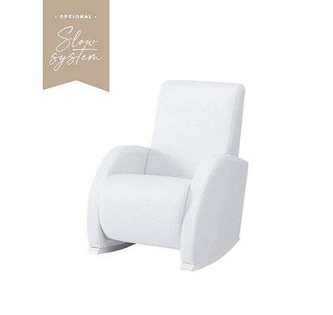 Poltrona de Amamentação Confort Slow System da Micuna - Branco Polipele Branco