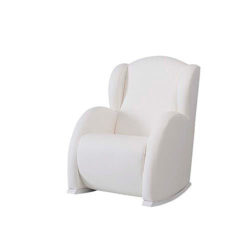 Poltrona de Amamentação Flor da Micuna - Branco Polipele Branco