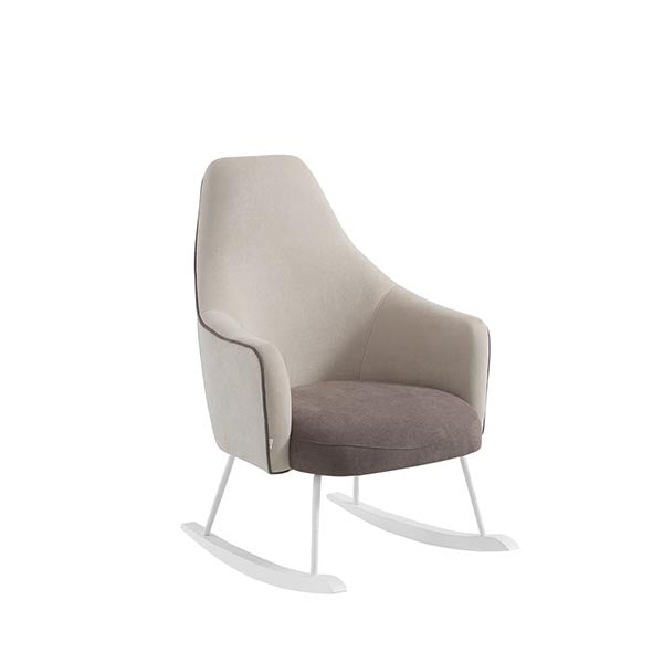 Poltrona de Amamentação Moom da Micuna - Branco Beige/Marron