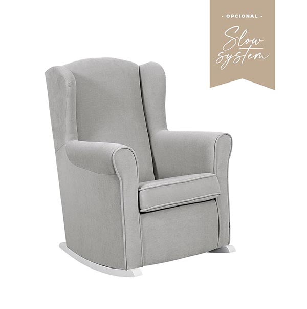 Poltrona de Amamentação Nanny Slow System da Micuna - Branco Babybacter Grey