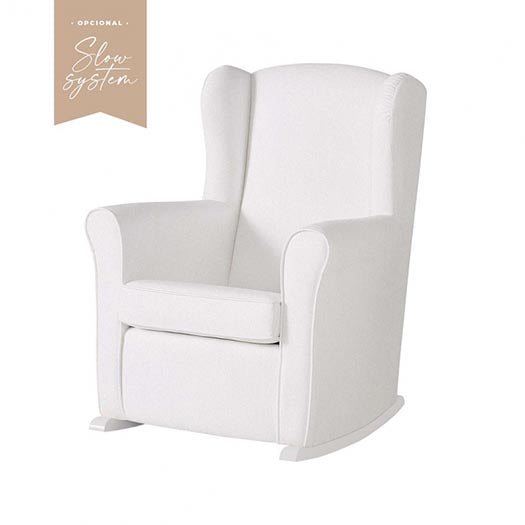 Poltrona de Amamentação Nanny Slow System da Micuna - Branco Polipele Branco