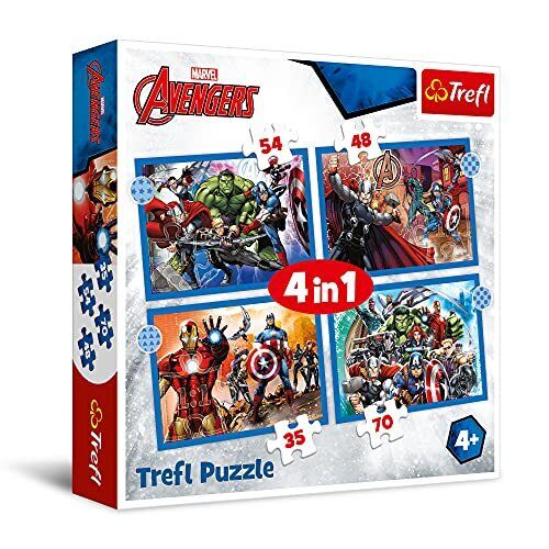 Trefl Puzzles 4 em 1 - Brave Avengers