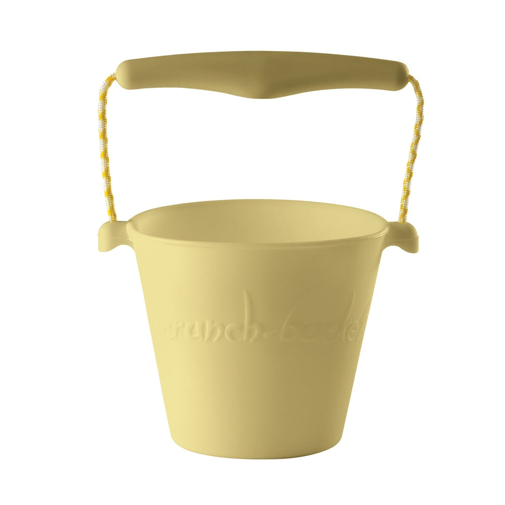 Scrunch - Balde de Praia em Silicone - Amarelo pastel