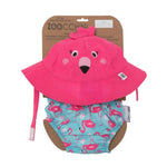 ZooCchini - Conjunto de Banho Chapéu e Cueca 12-24 meses - Flamingo