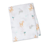 Lulujo - Musselina de Algodão 120x120cm - Floresta