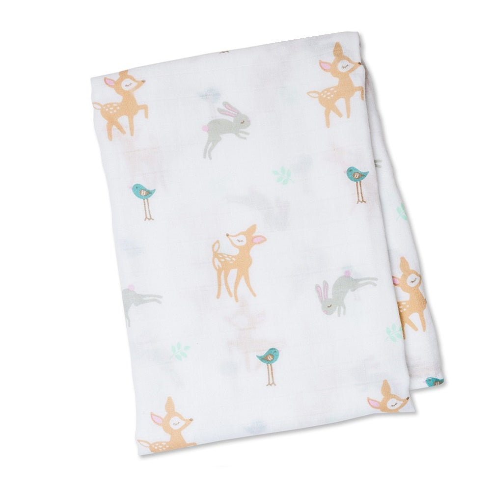 Lulujo - Musselina de Algodão 120x120cm - Floresta
