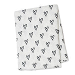 Lulujo - Musselina de Bambu 120x120cm - Corações