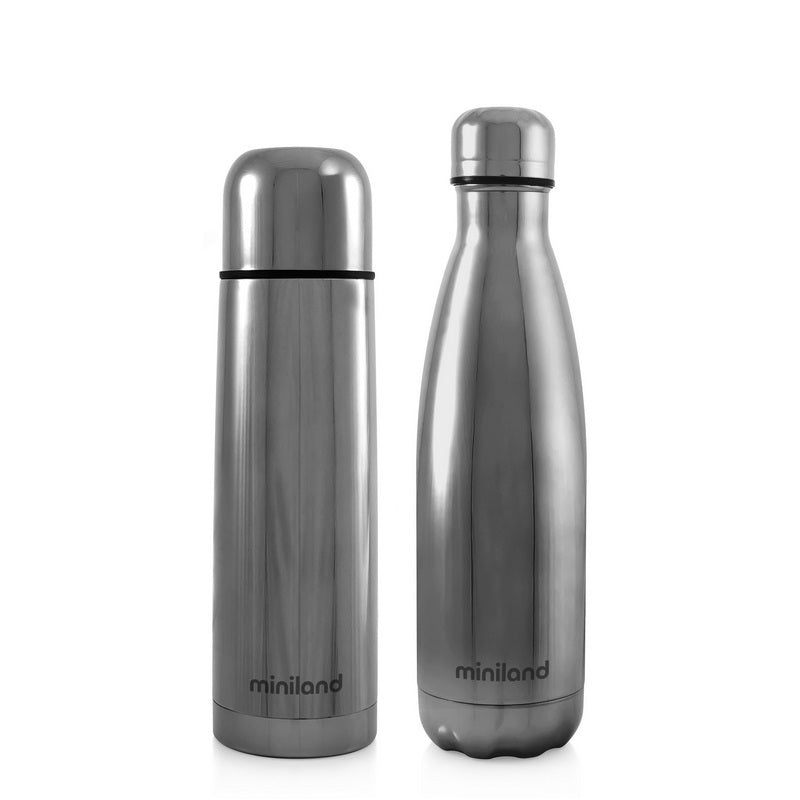 Miniland Termo Líquidos 500ml + Garrafa Térmica Deluxe Silver