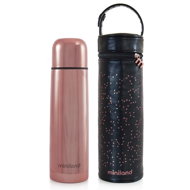 Miniland Termo Líquidos 500ml + Bolsa Térmica Deluxe Rose
