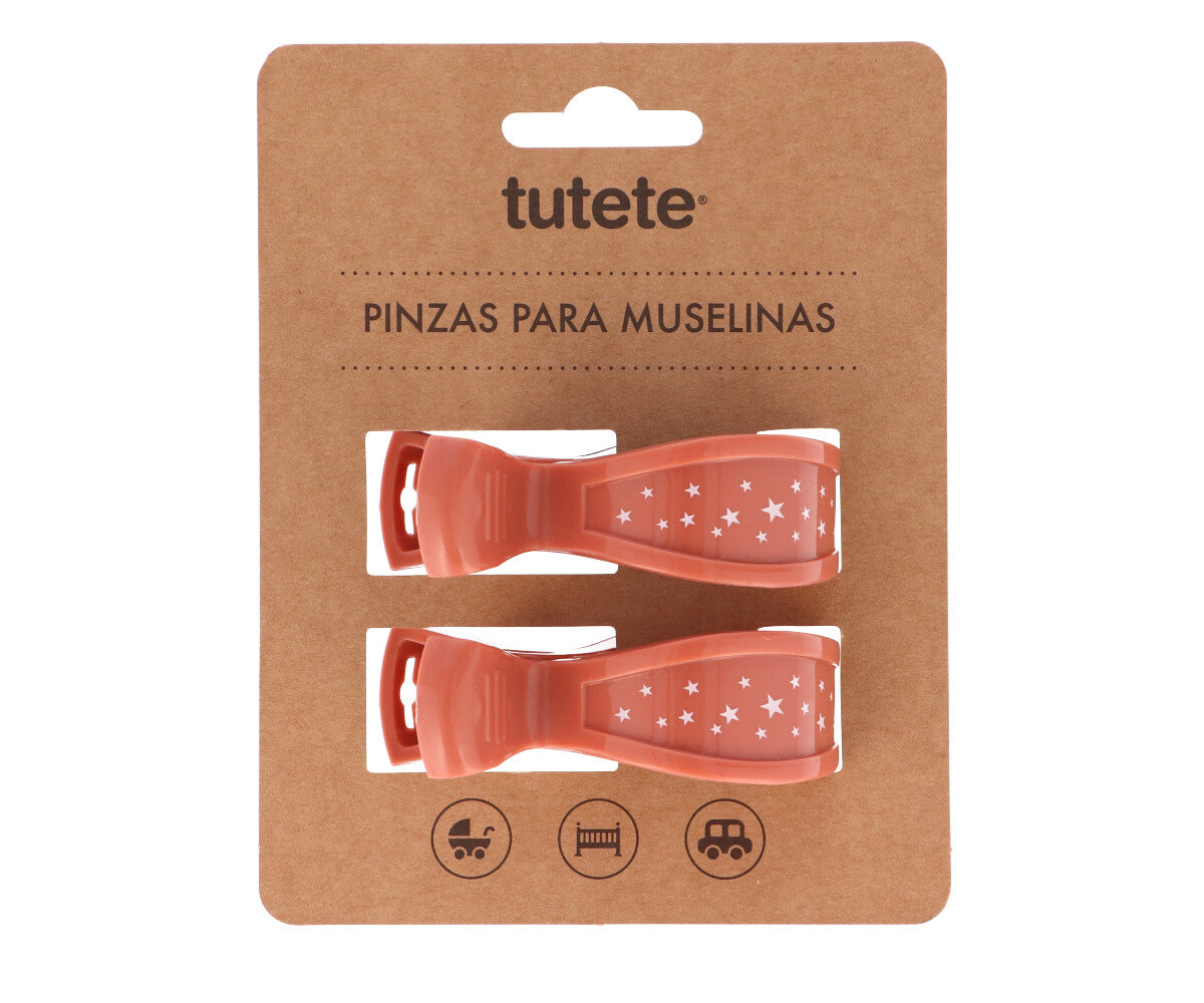 Tutete Pinças para Fraldas 2 Uni. - Mustarda