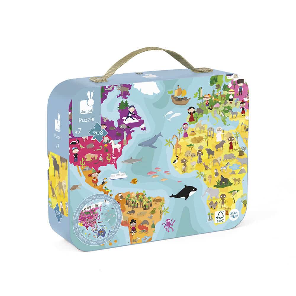 Janod Puzzle Mapa Mundo Redondo