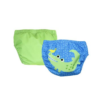 ZooCchini - Conjunto de 2 cuecas de Banho 6-12 meses - Crocodilo