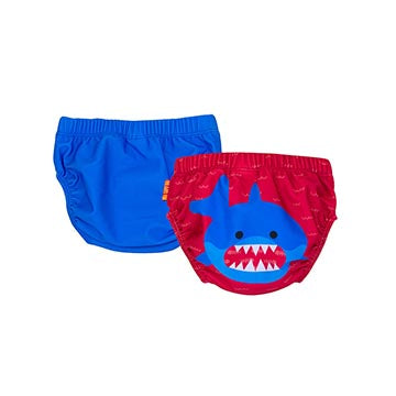 ZooCchini - Conjunto de 2 cuecas de Banho 6-12 meses - Tubarão Azul