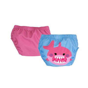 ZooCchini - Conjunto de 2 cuecas de Banho 12-24 meses - Tubarão Rosa