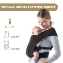 Ergobaby Mochila Portabebé Embrace - Negro