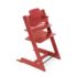 Stokke Tripp Trapp Cadeira Evolutiva (Faia) - Warm Red com babyset