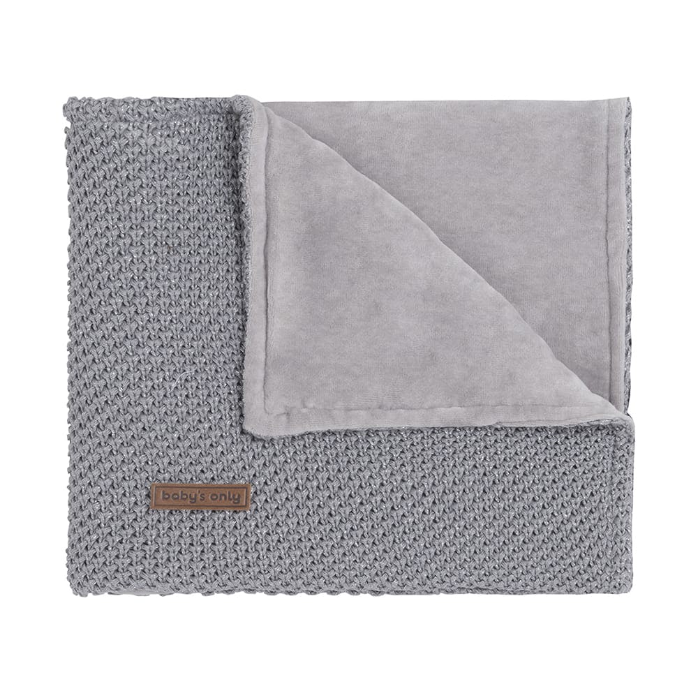 Baby’s Only Cobertor para Berço Soft Sparkle-Flavor – Silver grey melee