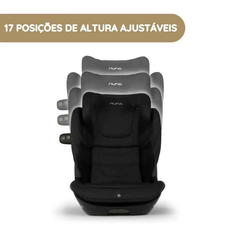 Nuna Cadeira Auto Aace Lx 17 posições de altura ajustáveis