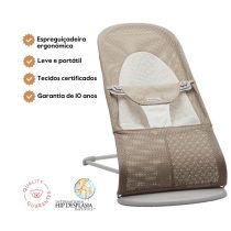 BabyBjorn Espreguiçadeira Balance Soft Mesh - Beige/Branco