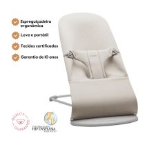 BabyBjorn Espreguiçadeira Bliss 3D Jersey - Beige Claro