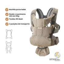 BabyBjorn Mochila Porta Bebé Move Mesh - Gris/Beige