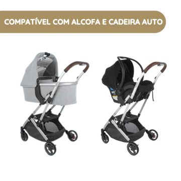 UPPAbaby Carrinho de Passeio Minu V2 compatível com alcofa e cadeira auto