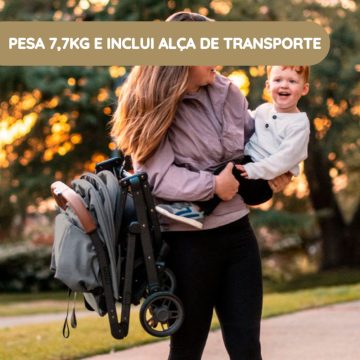 UPPAbaby Carrinho de Passeio Minu V2 pesa 7,7kg e inclui alça de transporte
