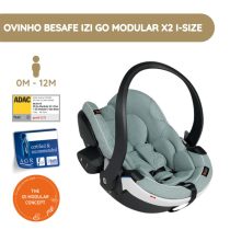 Ovinho para Bebé BeSafe iZi Go Modular X2 i-Size - Sea Green Mélange