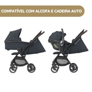 Maxi-Cosi Carrinho de Passeio Soho compatível com alcofa e cadeira auto