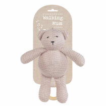 Walking Mum Urso Musical em Bambu Rosa 21 cm