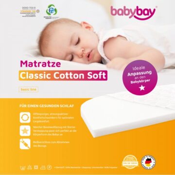 Babybay Colchão Cama Co-Sleep Original - Classic Cotton Soft