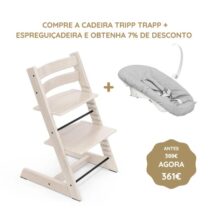 Stokke Tripp Trapp Cadeira Evolutiva (Faia) + Espreguiçadeira - Blanqueado