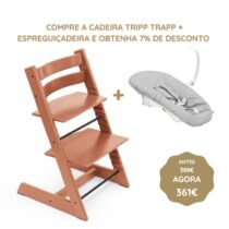 Stokke Tripp Trapp Cadeira Evolutiva (Faia) + Espreguiçadeira - Terracotta
