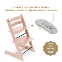 Stokke Tripp Trapp Cadeira Evolutiva (Faia) + Espreguiçadeira - Rosa Sereno